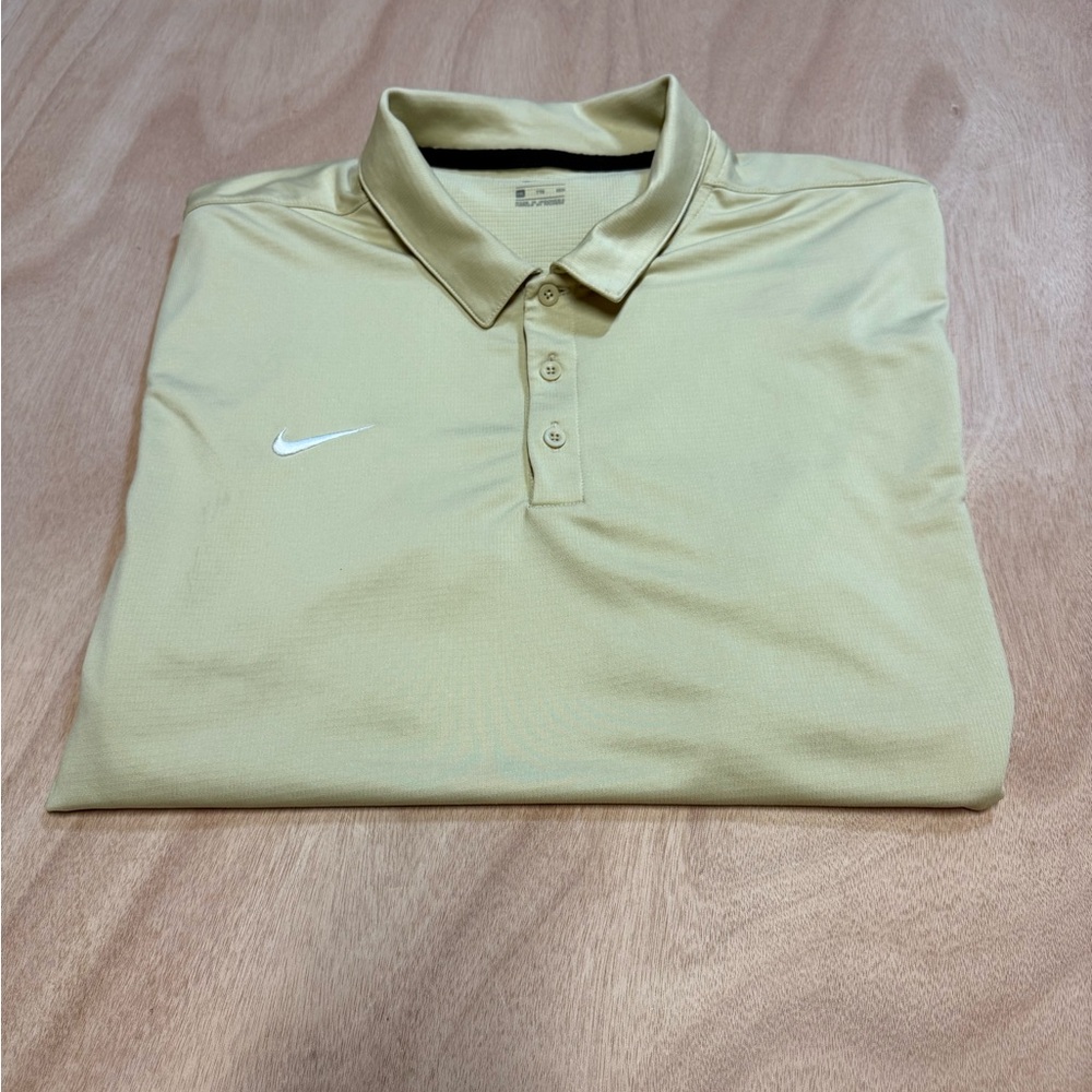 Nike Gold Polo Shirt Athletic Performance